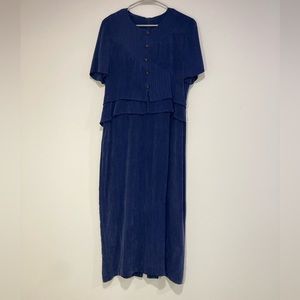 Vintage Blue Midi Dress